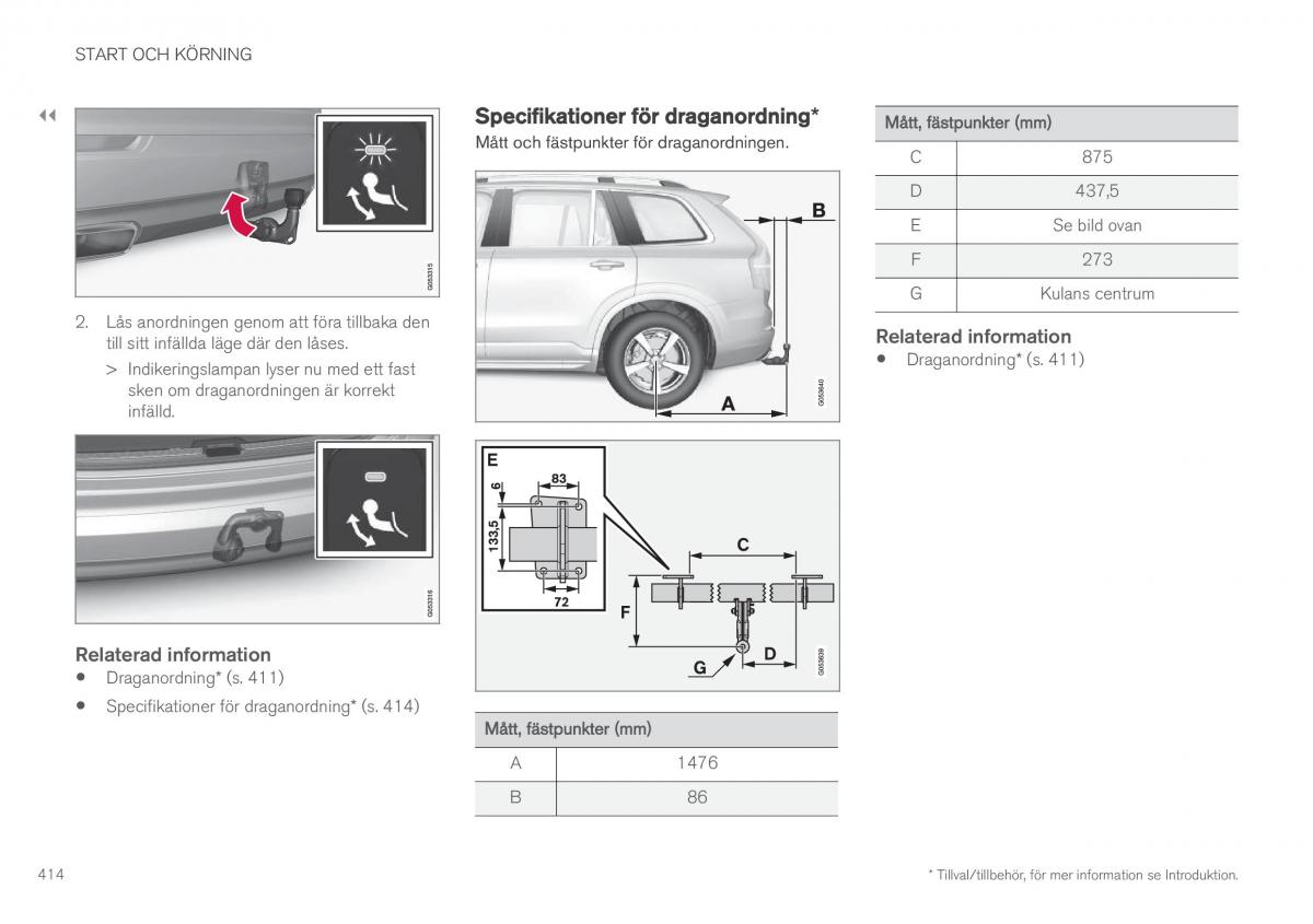 Volvo XC90 II 2 instruktionsbok / page 416