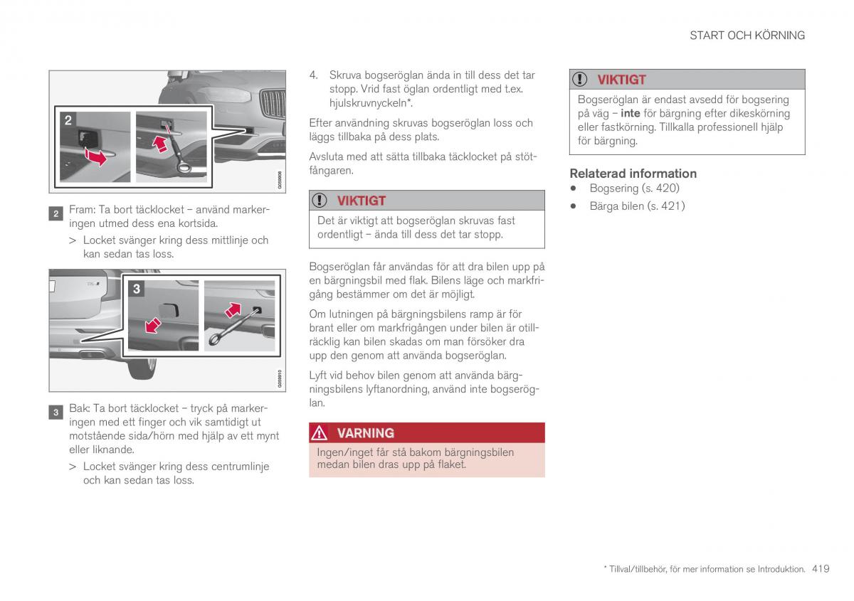 Volvo XC90 II 2 instruktionsbok / page 421