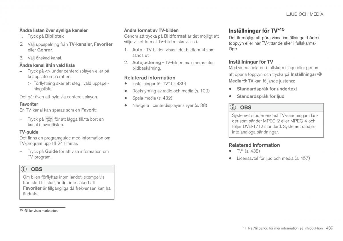 Volvo XC90 II 2 instruktionsbok / page 441