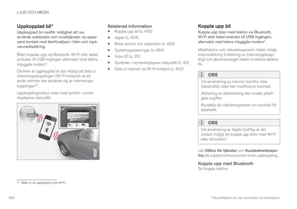 Volvo XC90 II 2 instruktionsbok / page 452