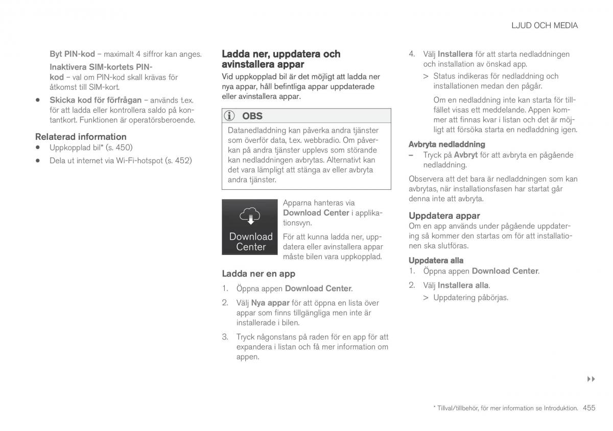 Volvo XC90 II 2 instruktionsbok / page 457