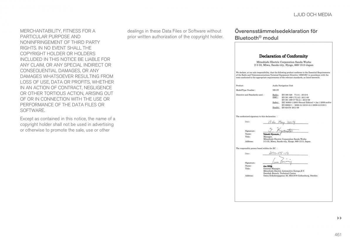 Volvo XC90 II 2 instruktionsbok / page 463