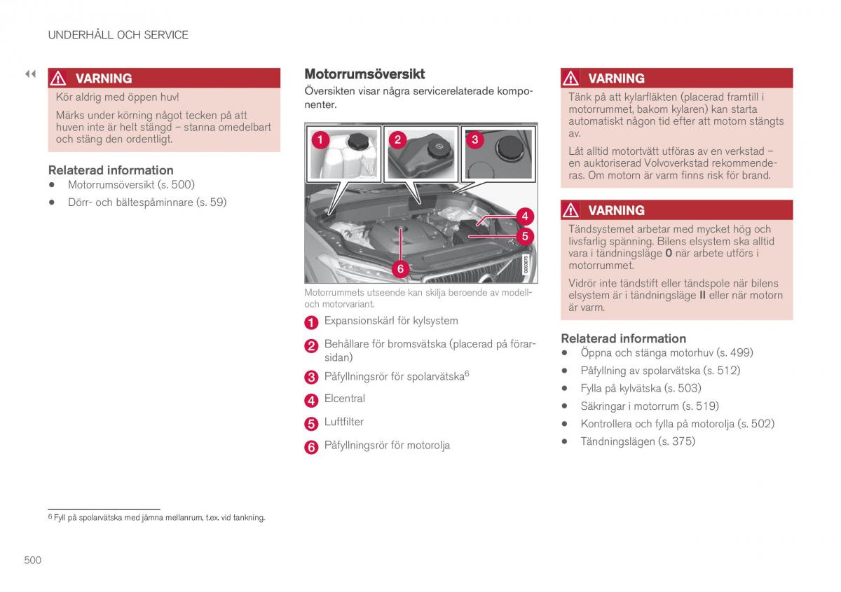 Volvo XC90 II 2 instruktionsbok / page 502