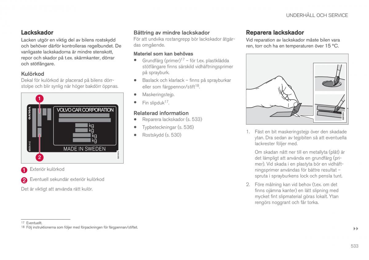 Volvo XC90 II 2 instruktionsbok / page 535