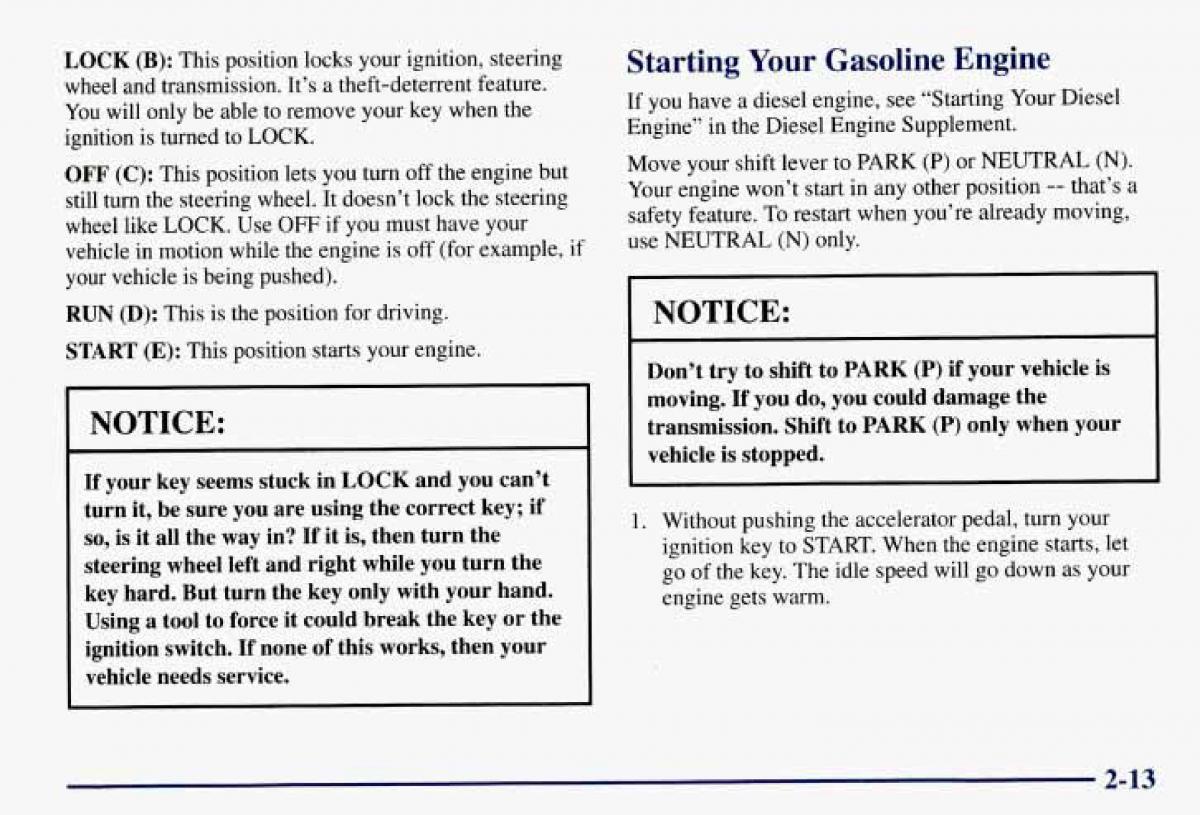 Chevrolet GMC Suburban VIII 8 owners manual / page 84