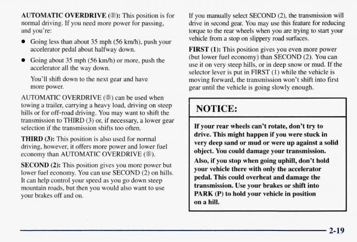 Chevrolet GMC Suburban VIII 8 owners manual / page 90