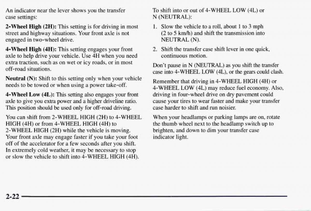 Chevrolet GMC Suburban VIII 8 owners manual / page 93