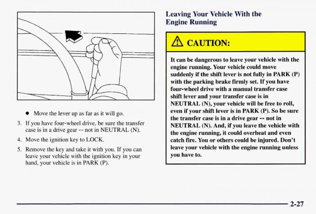 Chevrolet GMC Suburban VIII 8 owners manual / page 98