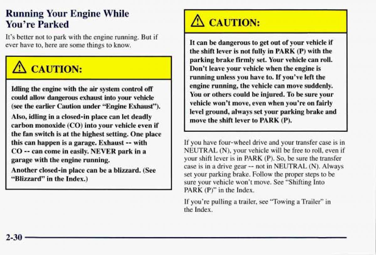 Chevrolet GMC Suburban VIII 8 owners manual / page 101