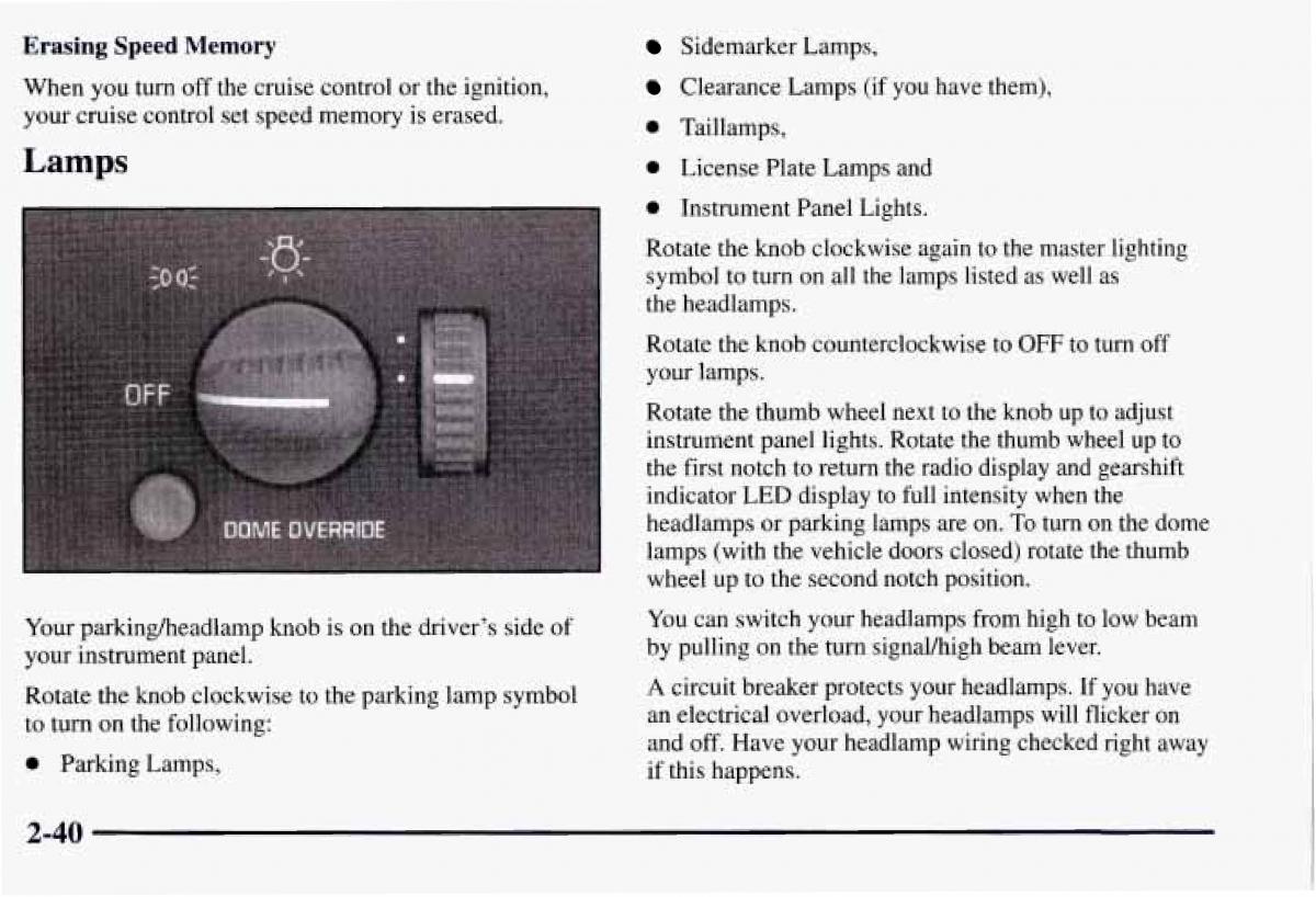 Chevrolet GMC Suburban VIII 8 owners manual / page 111