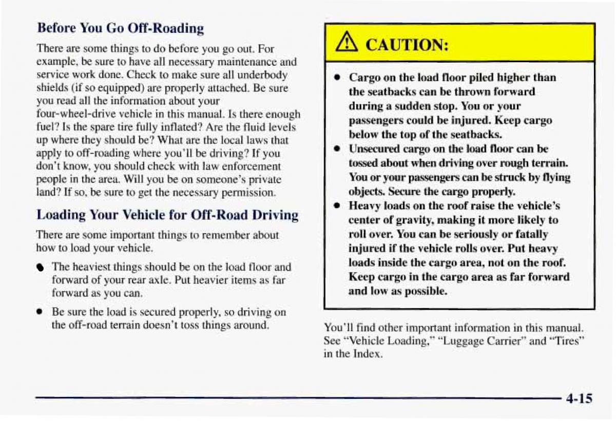 Chevrolet GMC Suburban VIII 8 owners manual / page 194