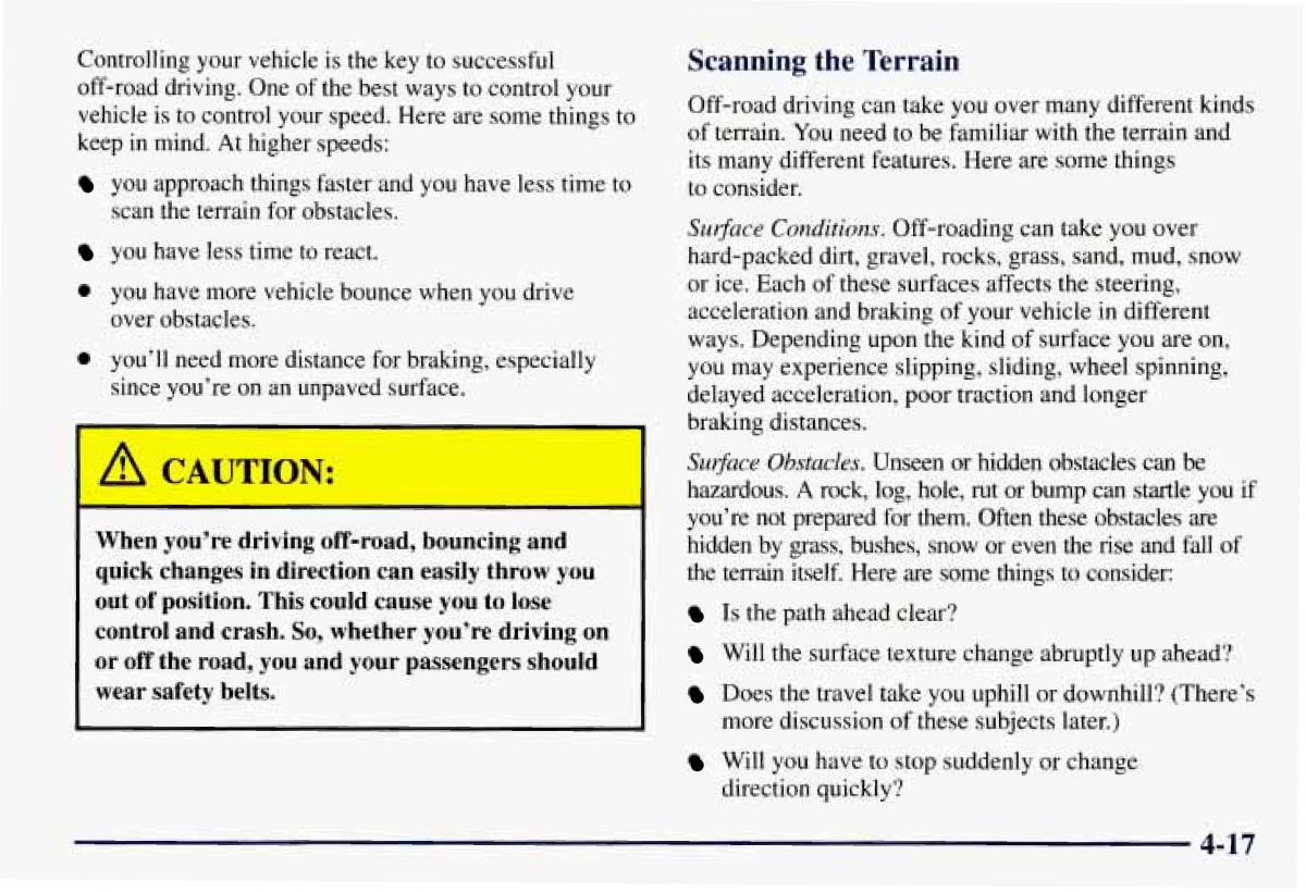 Chevrolet GMC Suburban VIII 8 owners manual / page 196