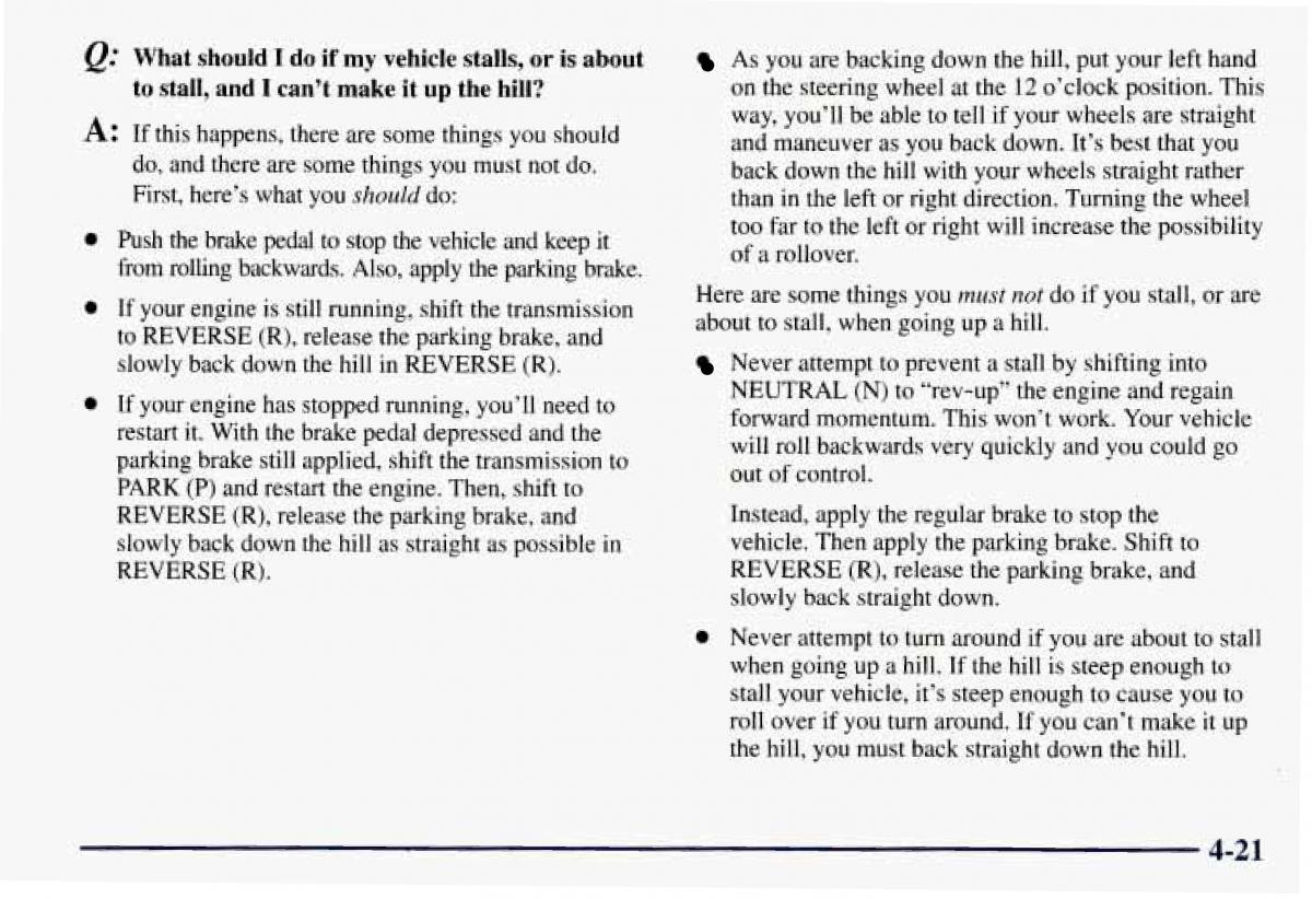 Chevrolet GMC Suburban VIII 8 owners manual / page 200