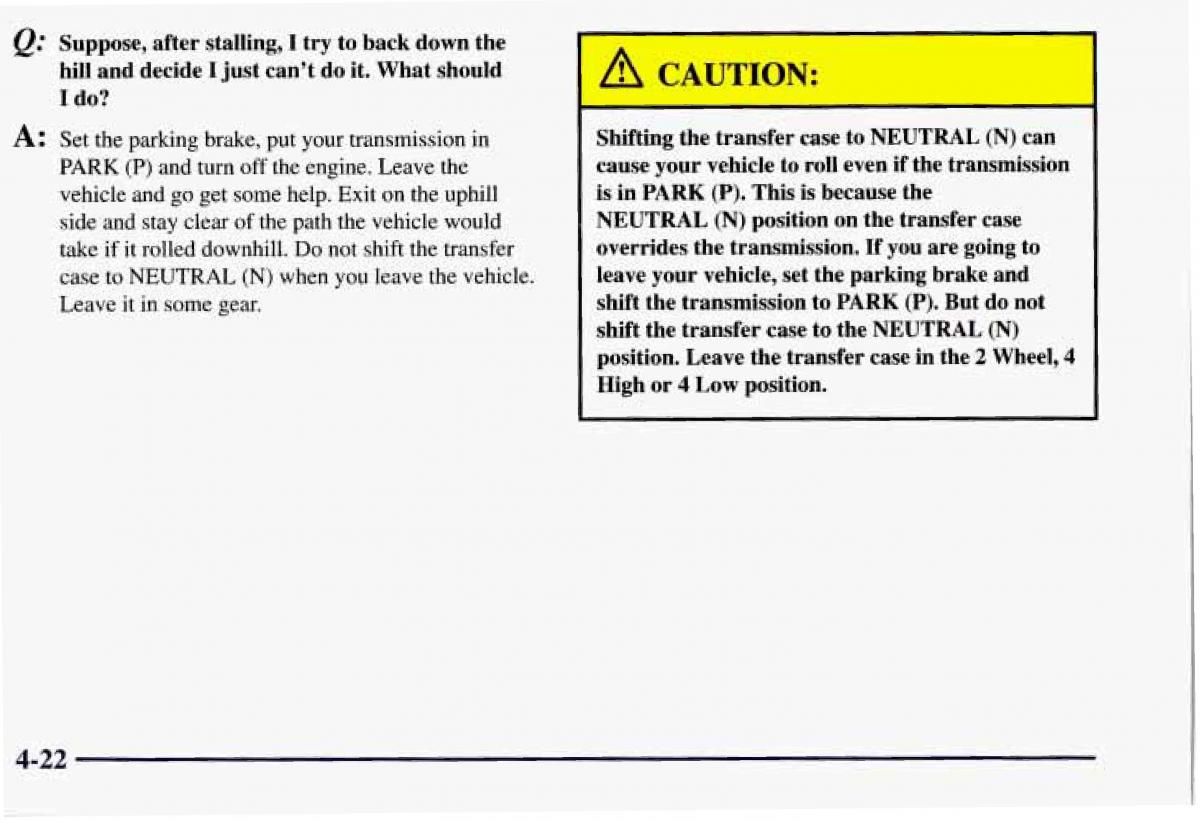 Chevrolet GMC Suburban VIII 8 owners manual / page 201