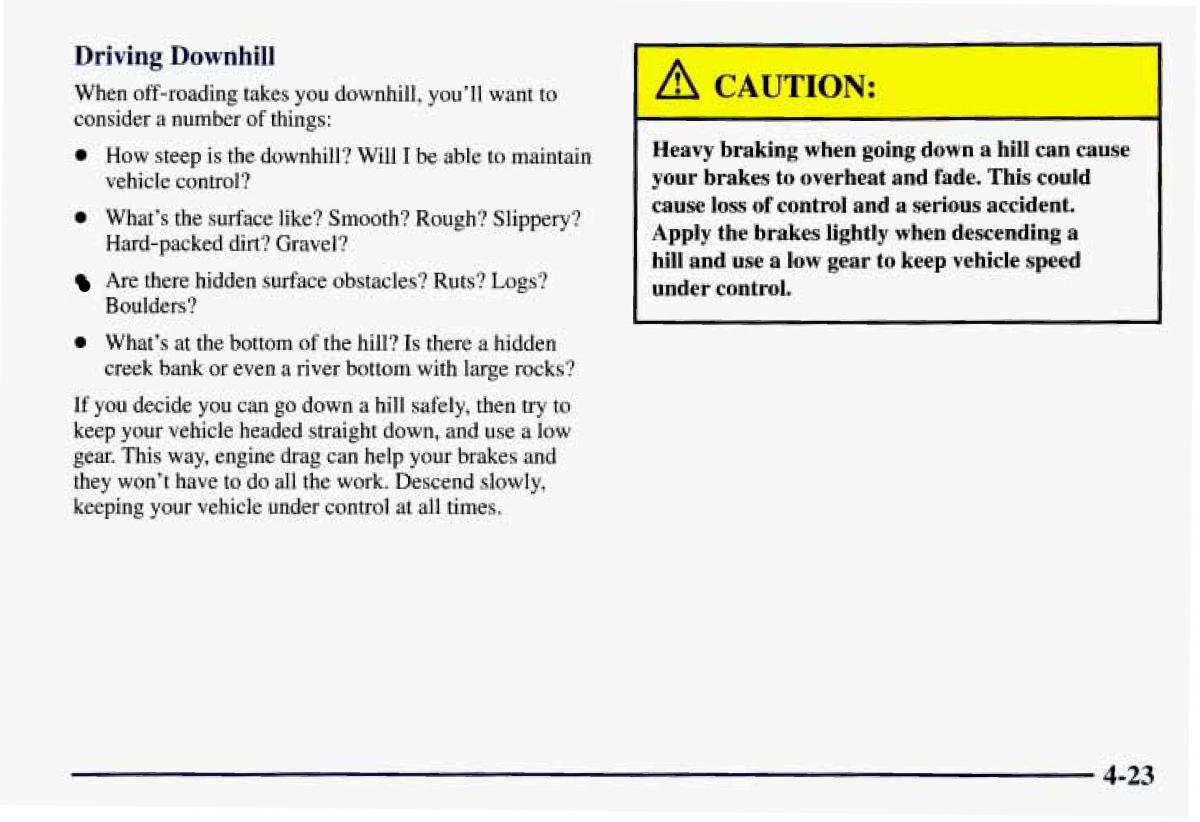 Chevrolet GMC Suburban VIII 8 owners manual / page 202