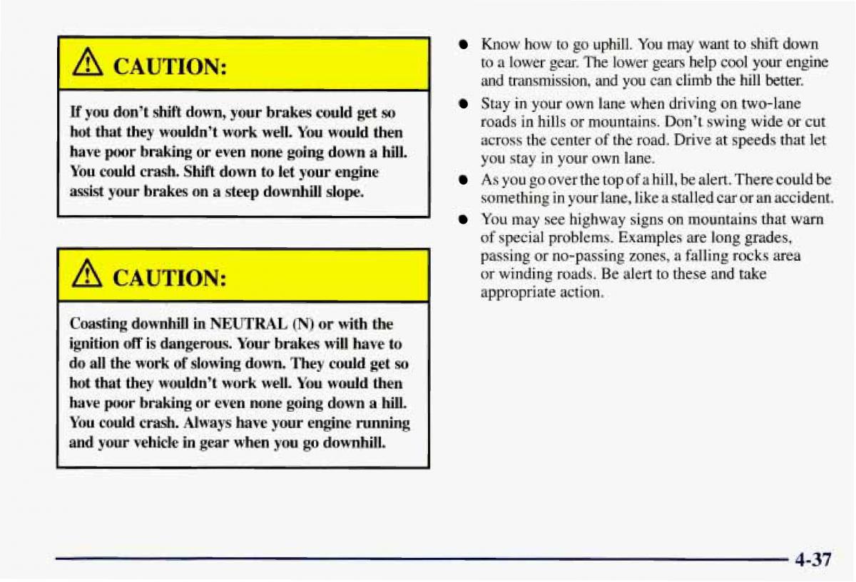 Chevrolet GMC Suburban VIII 8 owners manual / page 216