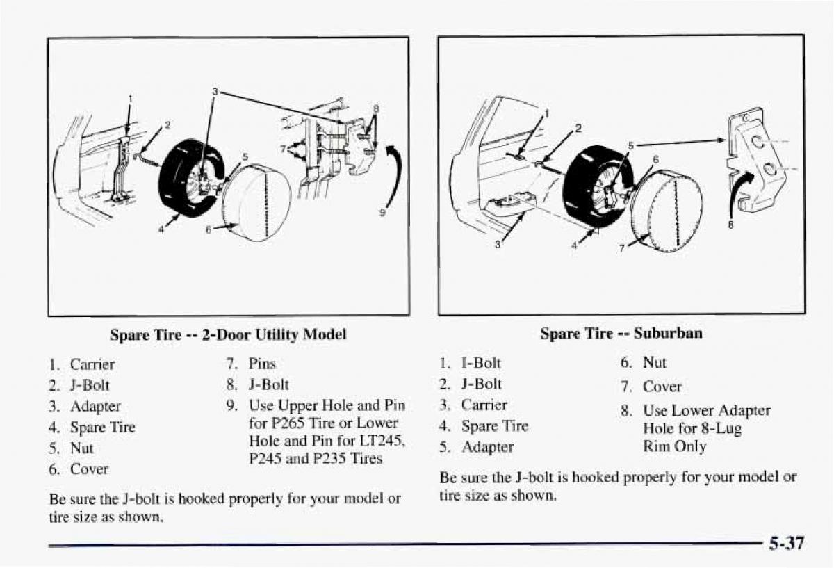 Chevrolet GMC Suburban VIII 8 owners manual / page 274