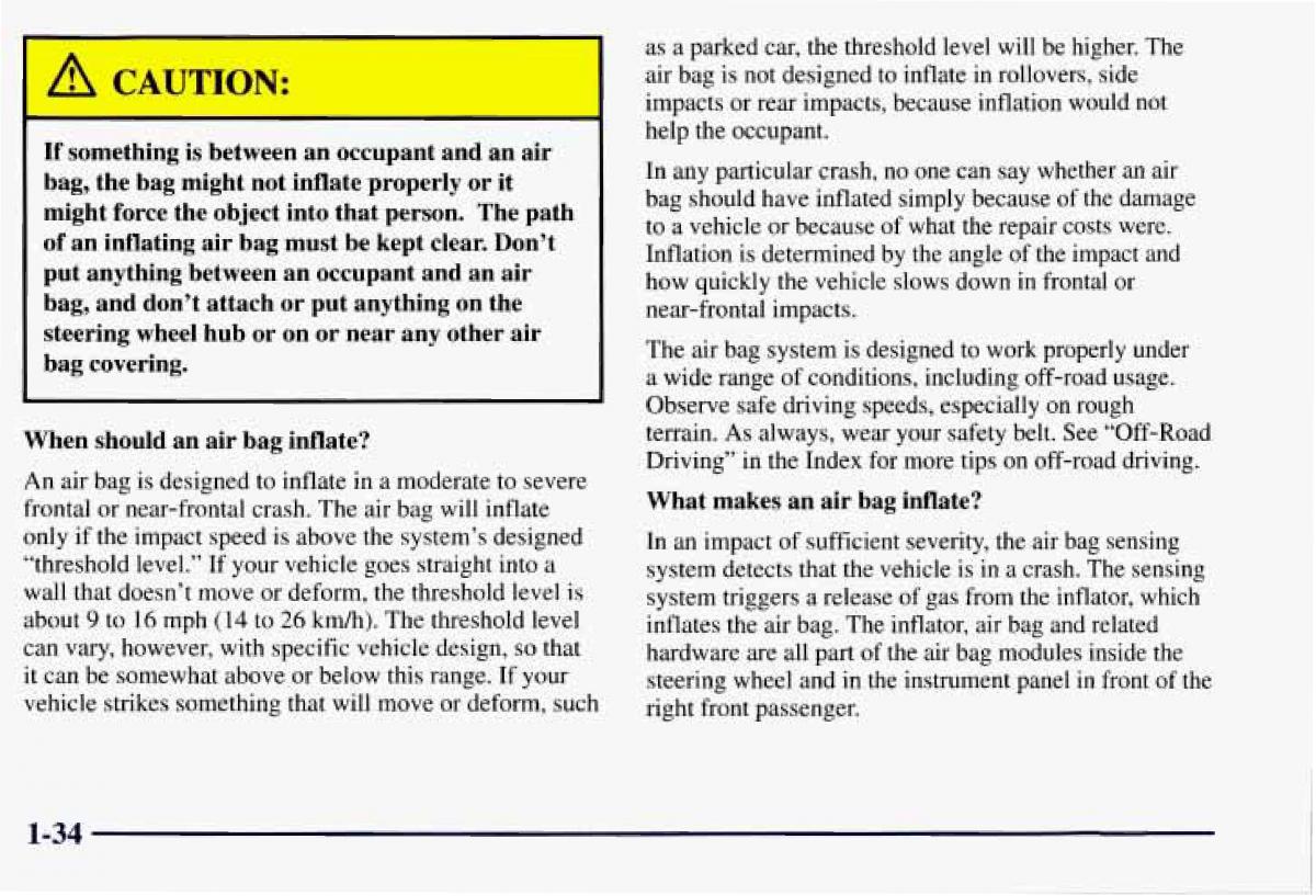 Chevrolet GMC Suburban VIII 8 owners manual / page 41