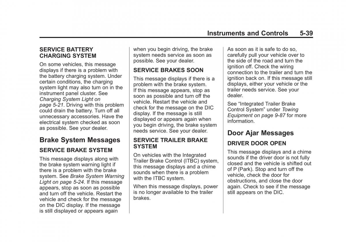 Chevrolet GMC Suburban X 10 owners manual / page 187