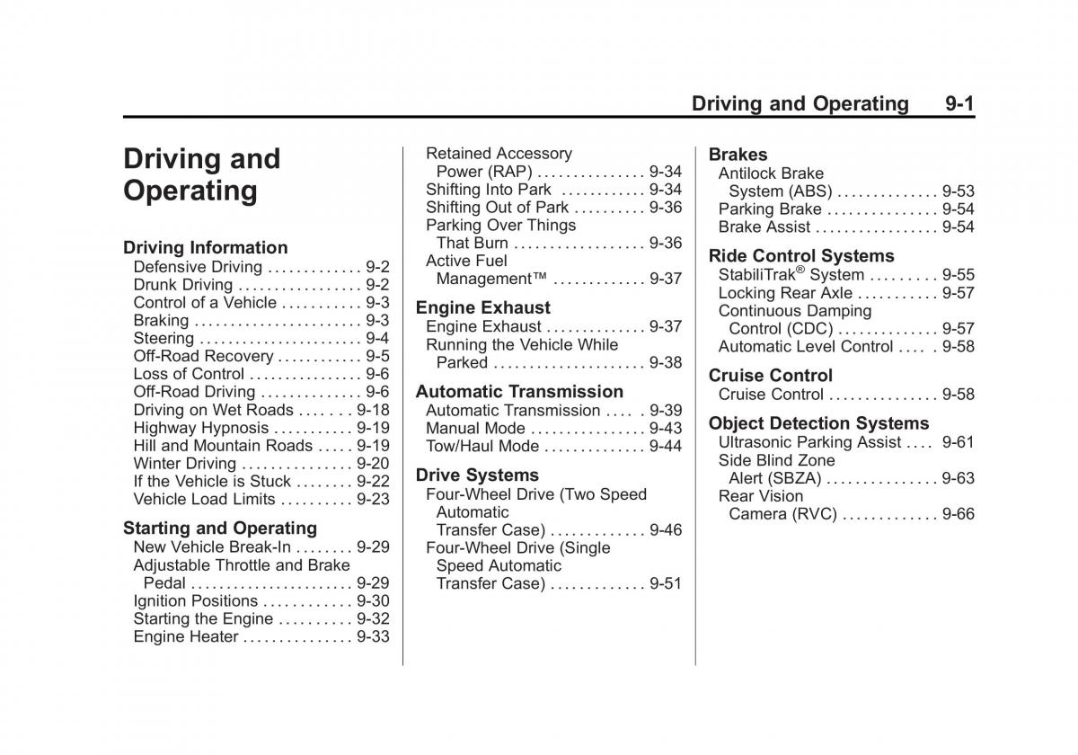 Chevrolet GMC Suburban X 10 owners manual / page 289