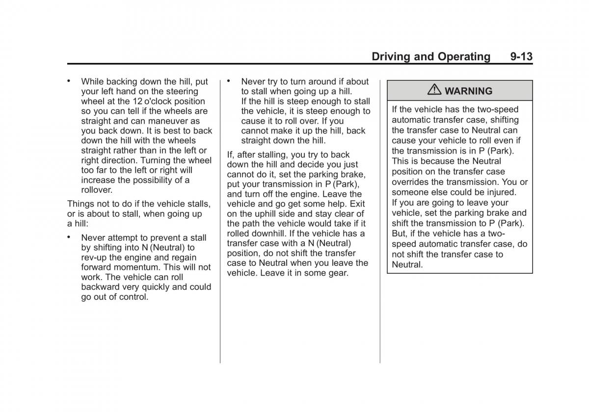 Chevrolet GMC Suburban X 10 owners manual / page 301