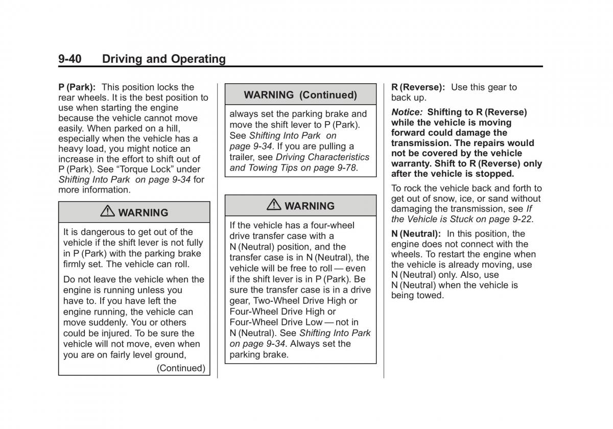 Chevrolet GMC Suburban X 10 owners manual / page 328