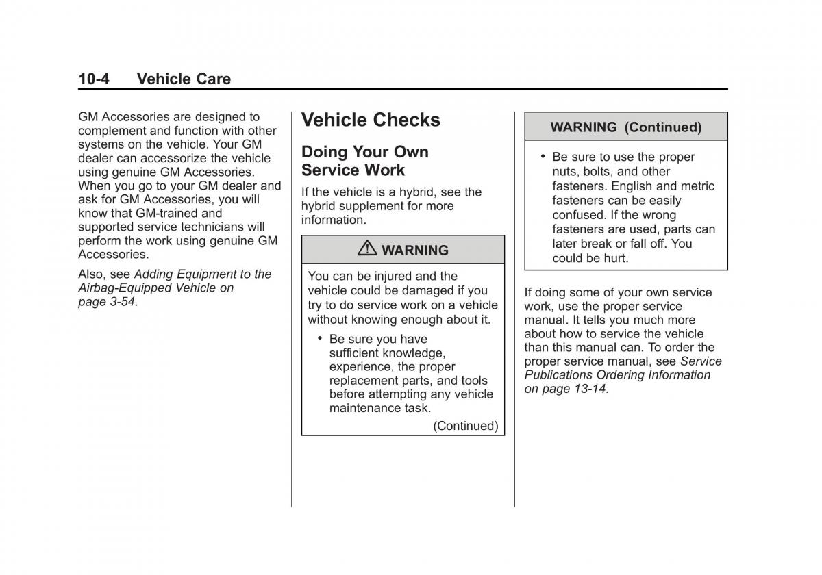 Chevrolet GMC Suburban X 10 owners manual / page 394