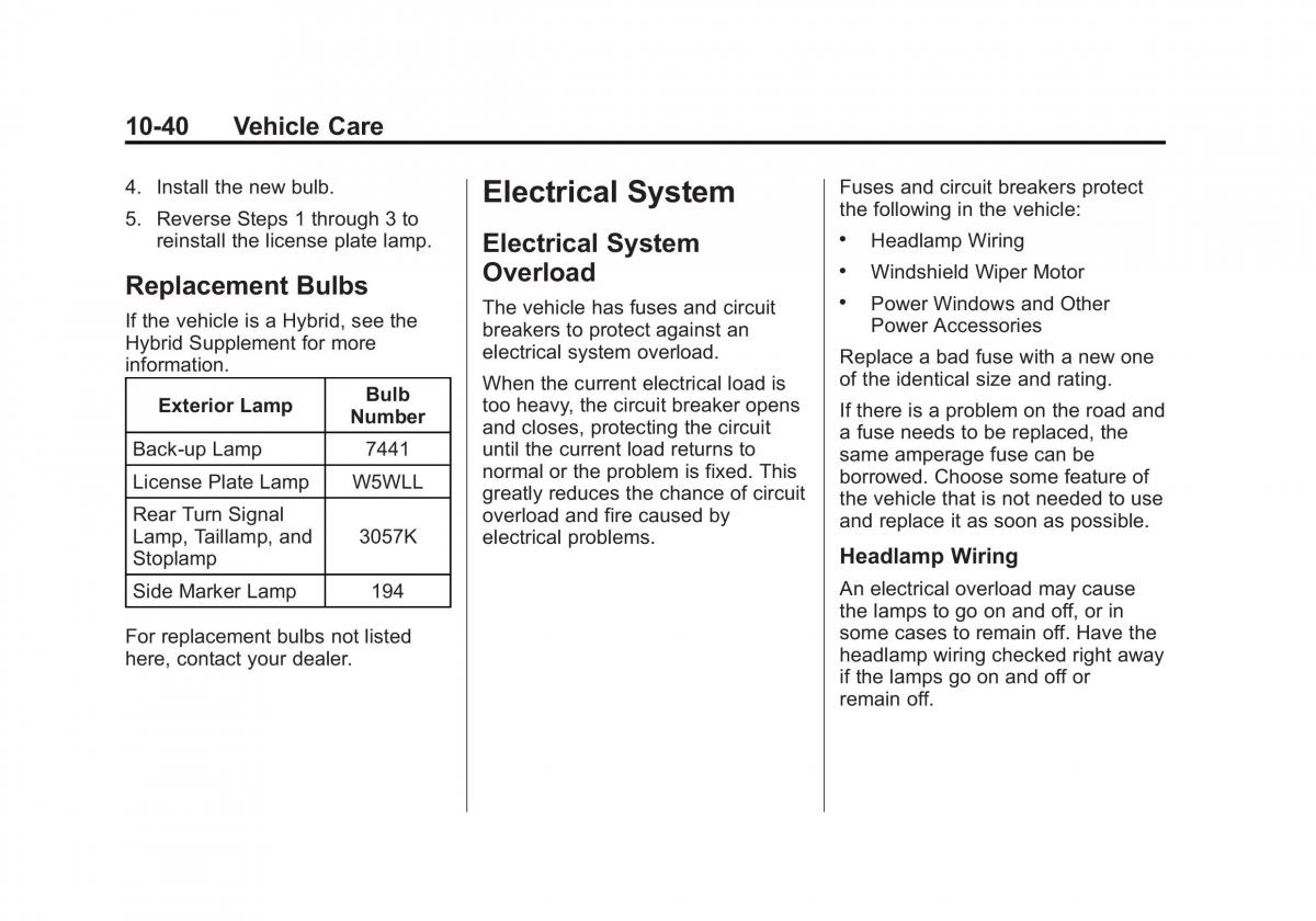 Chevrolet GMC Suburban X 10 owners manual / page 430