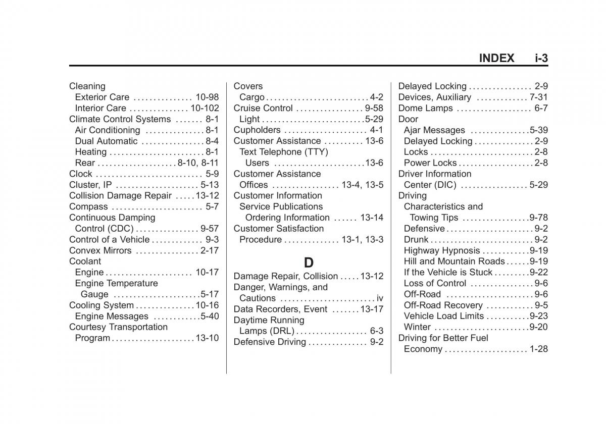 Chevrolet GMC Suburban X 10 owners manual / page 533