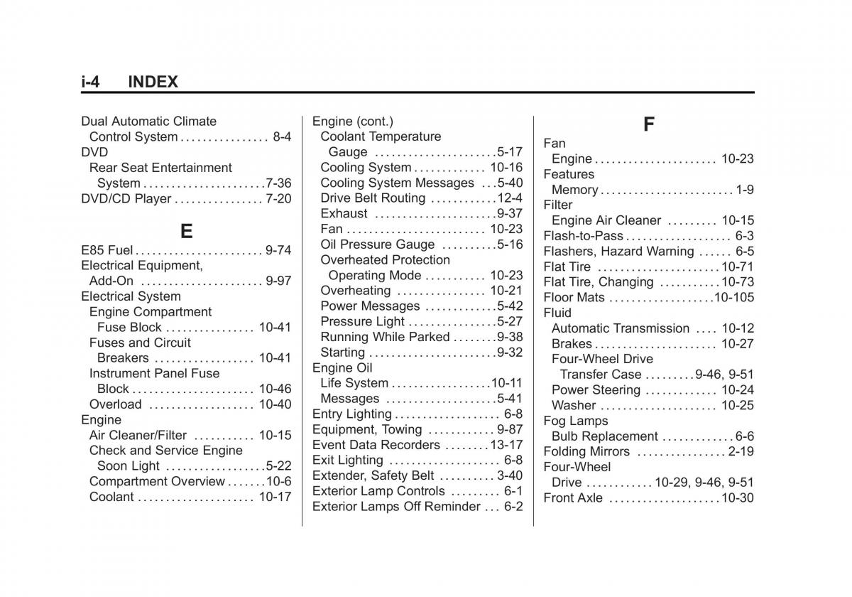 Chevrolet GMC Suburban X 10 owners manual / page 534