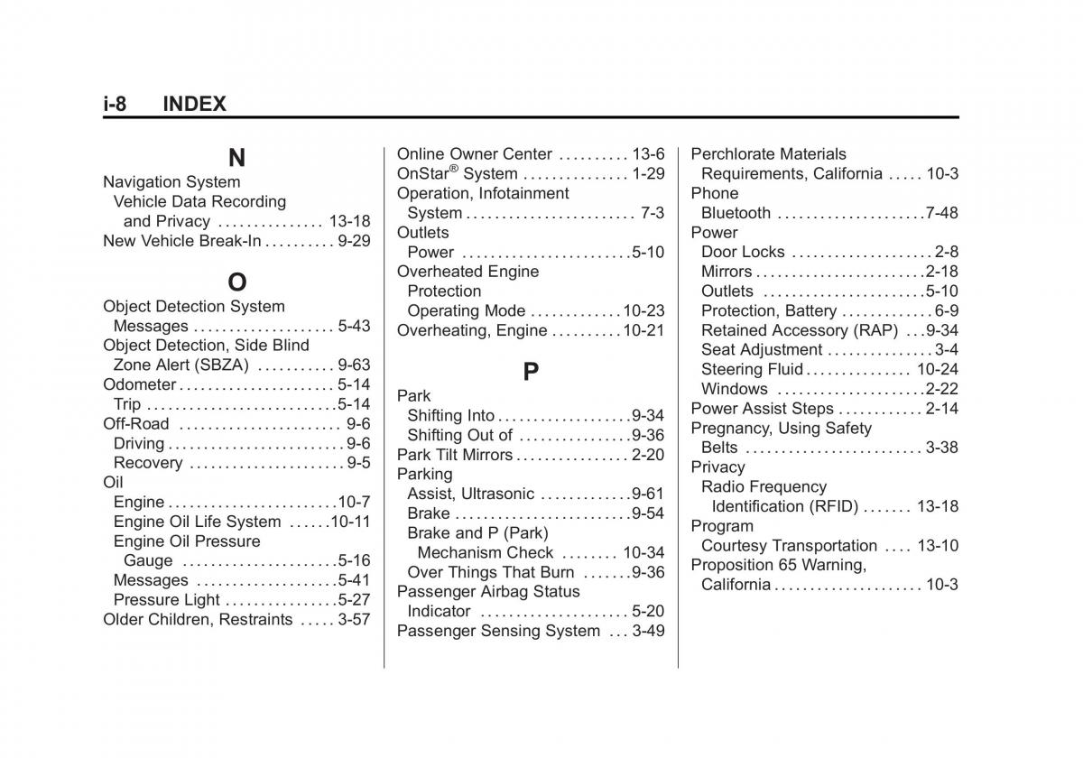 Chevrolet GMC Suburban X 10 owners manual / page 538