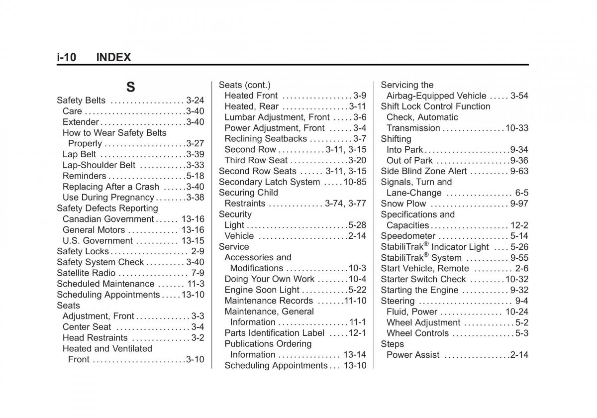 Chevrolet GMC Suburban X 10 owners manual / page 540