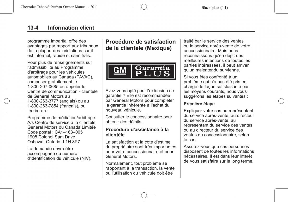 Chevrolet GMC Suburban X 10 manuel du proprietaire / page 562