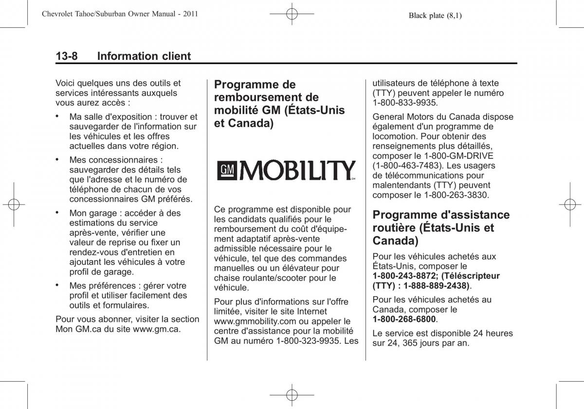 Chevrolet GMC Suburban X 10 manuel du proprietaire / page 566