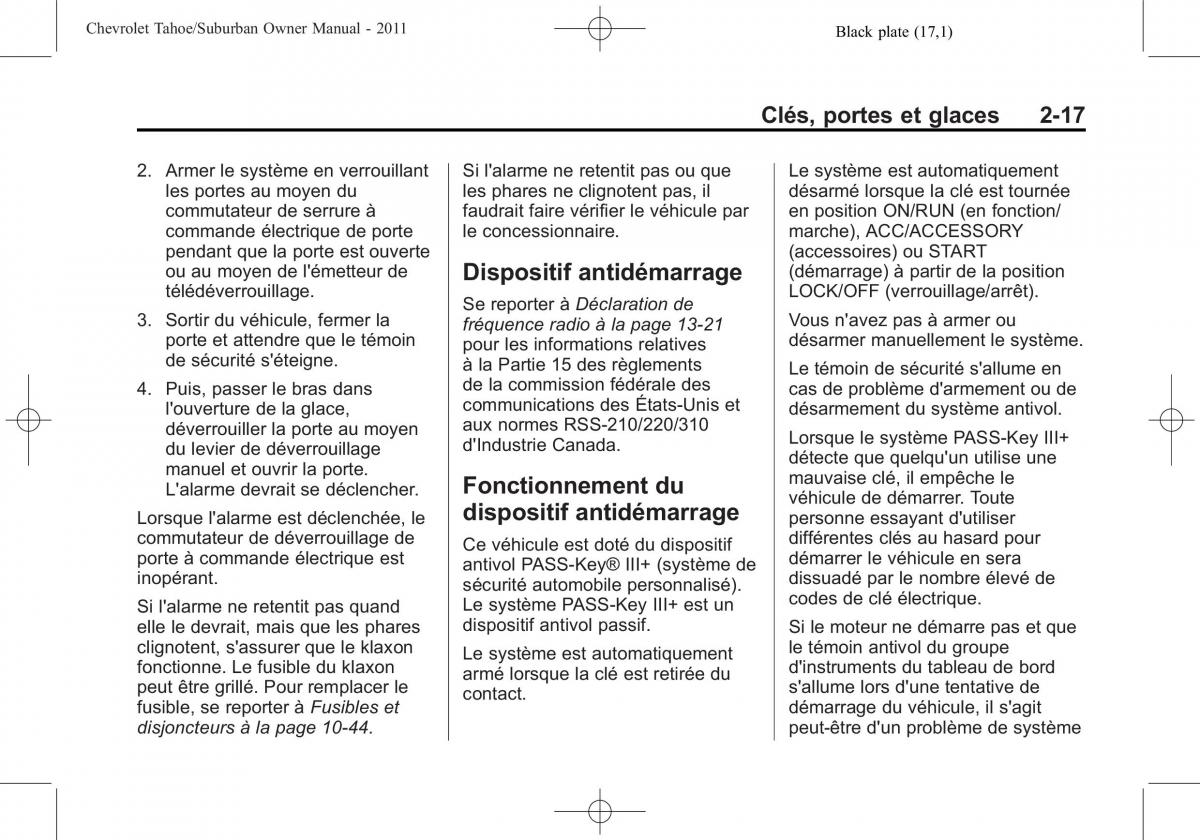 Chevrolet GMC Suburban X 10 manuel du proprietaire / page 57