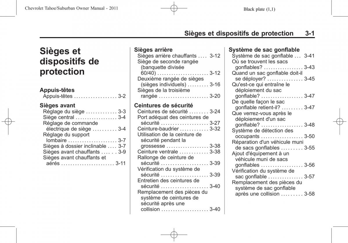 Chevrolet GMC Suburban X 10 manuel du proprietaire / page 67