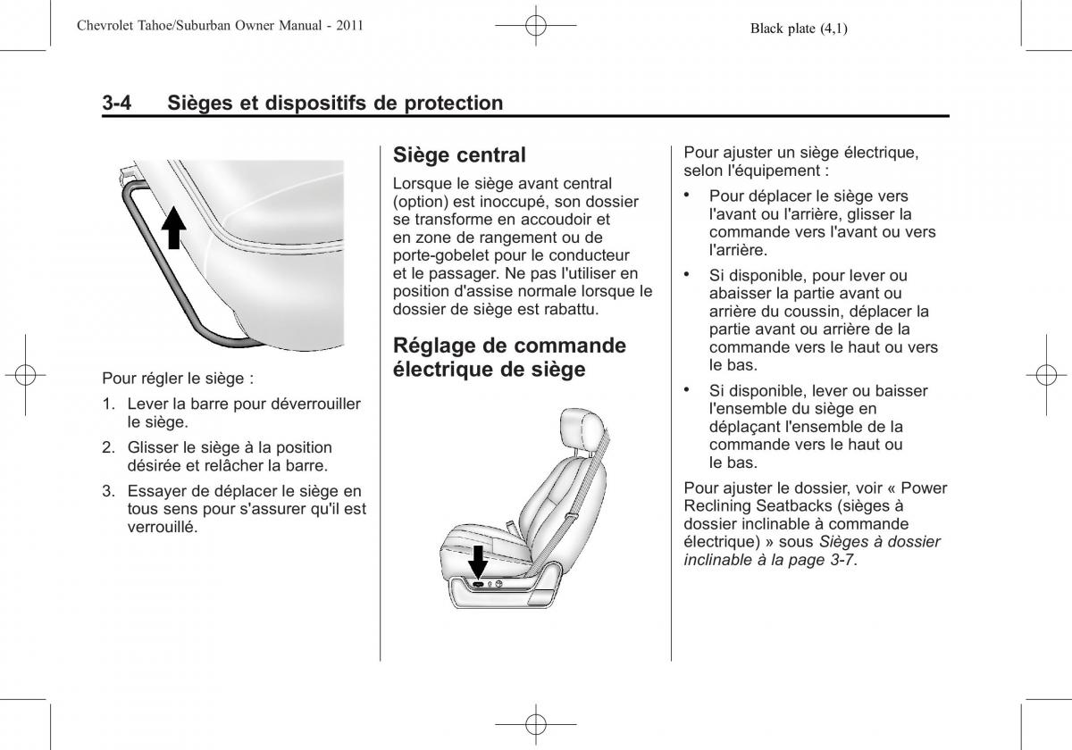 Chevrolet GMC Suburban X 10 manuel du proprietaire / page 70