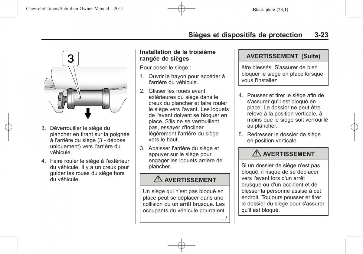 Chevrolet GMC Suburban X 10 manuel du proprietaire / page 89