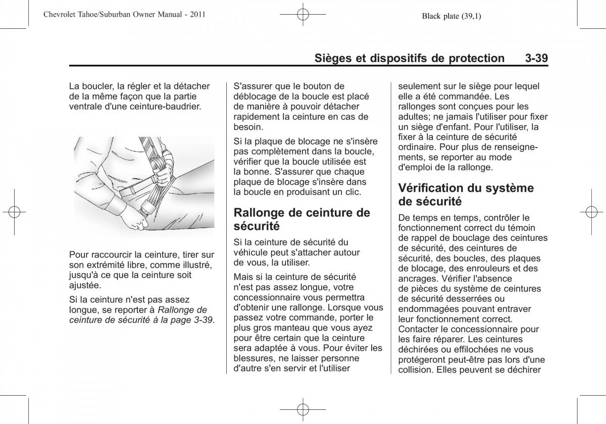 Chevrolet GMC Suburban X 10 manuel du proprietaire / page 105