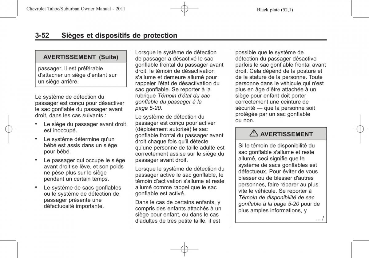 Chevrolet GMC Suburban X 10 manuel du proprietaire / page 118