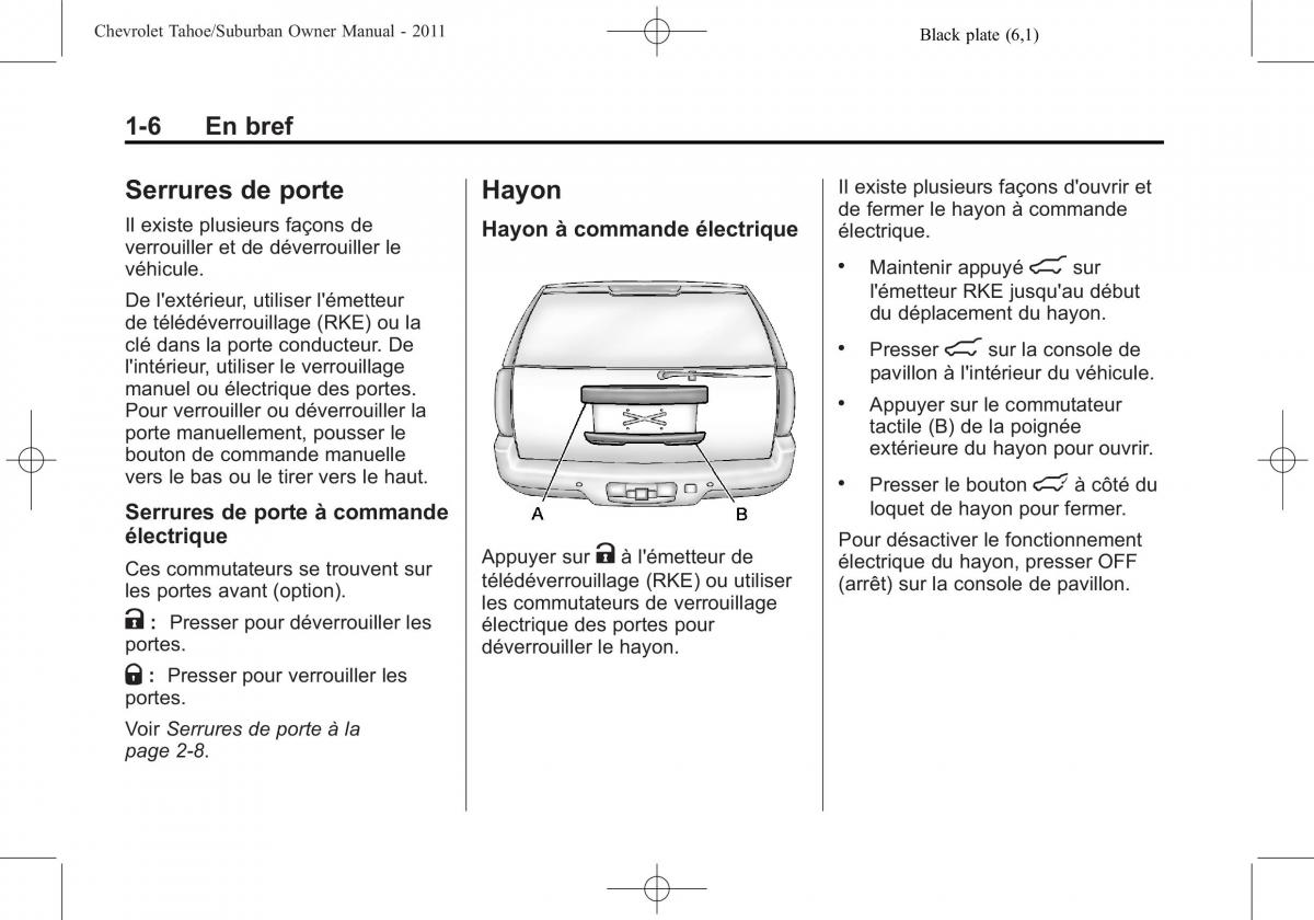 Chevrolet GMC Suburban X 10 manuel du proprietaire / page 12