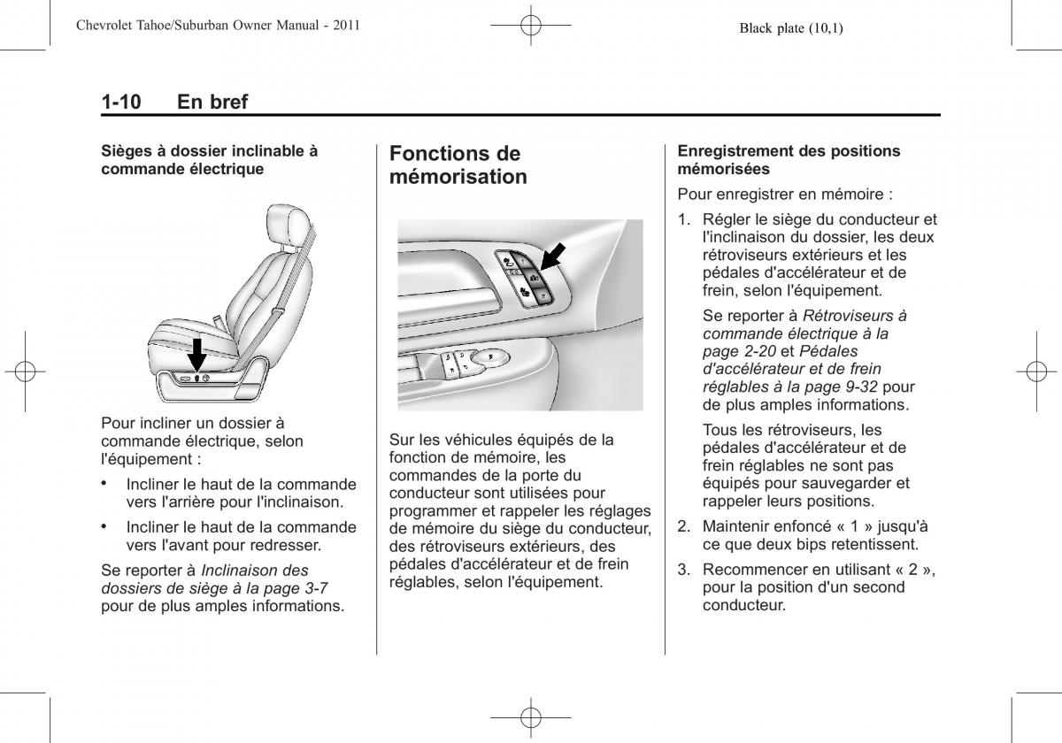 Chevrolet GMC Suburban X 10 manuel du proprietaire / page 16