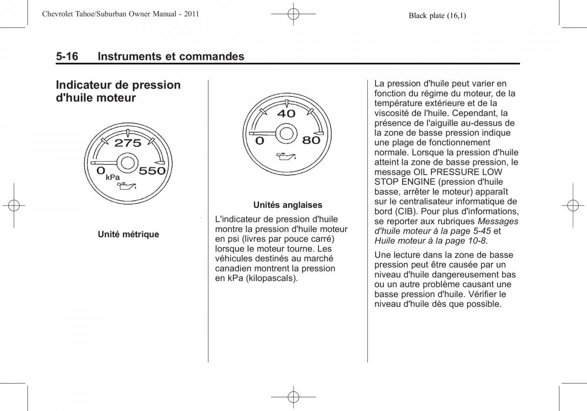 Chevrolet GMC Suburban X 10 manuel du proprietaire / page 170