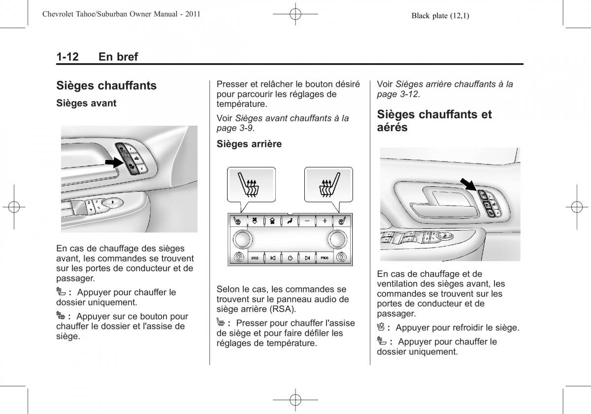 Chevrolet GMC Suburban X 10 manuel du proprietaire / page 18