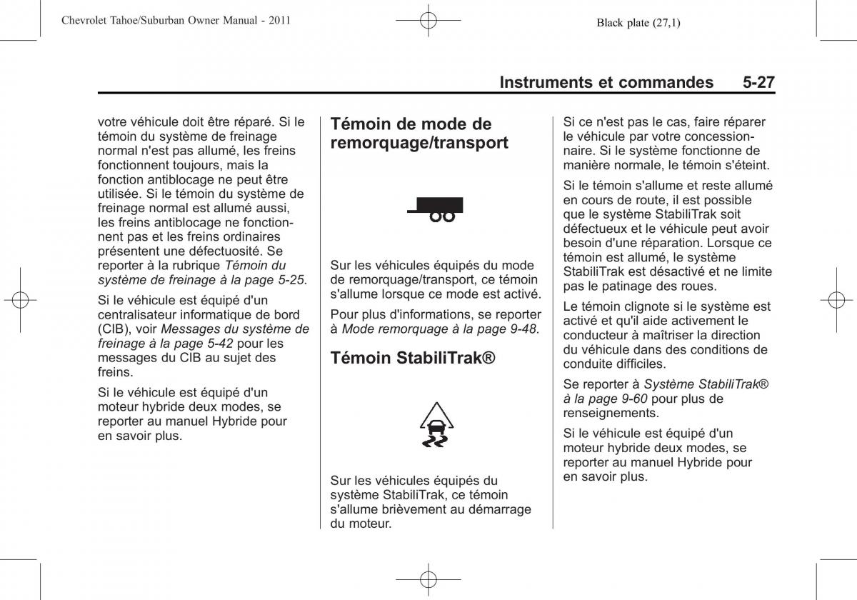 Chevrolet GMC Suburban X 10 manuel du proprietaire / page 181