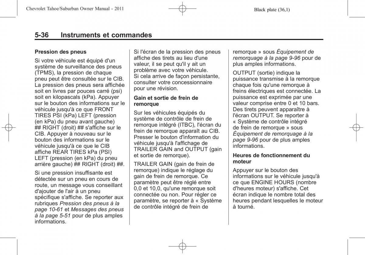 Chevrolet GMC Suburban X 10 manuel du proprietaire / page 190