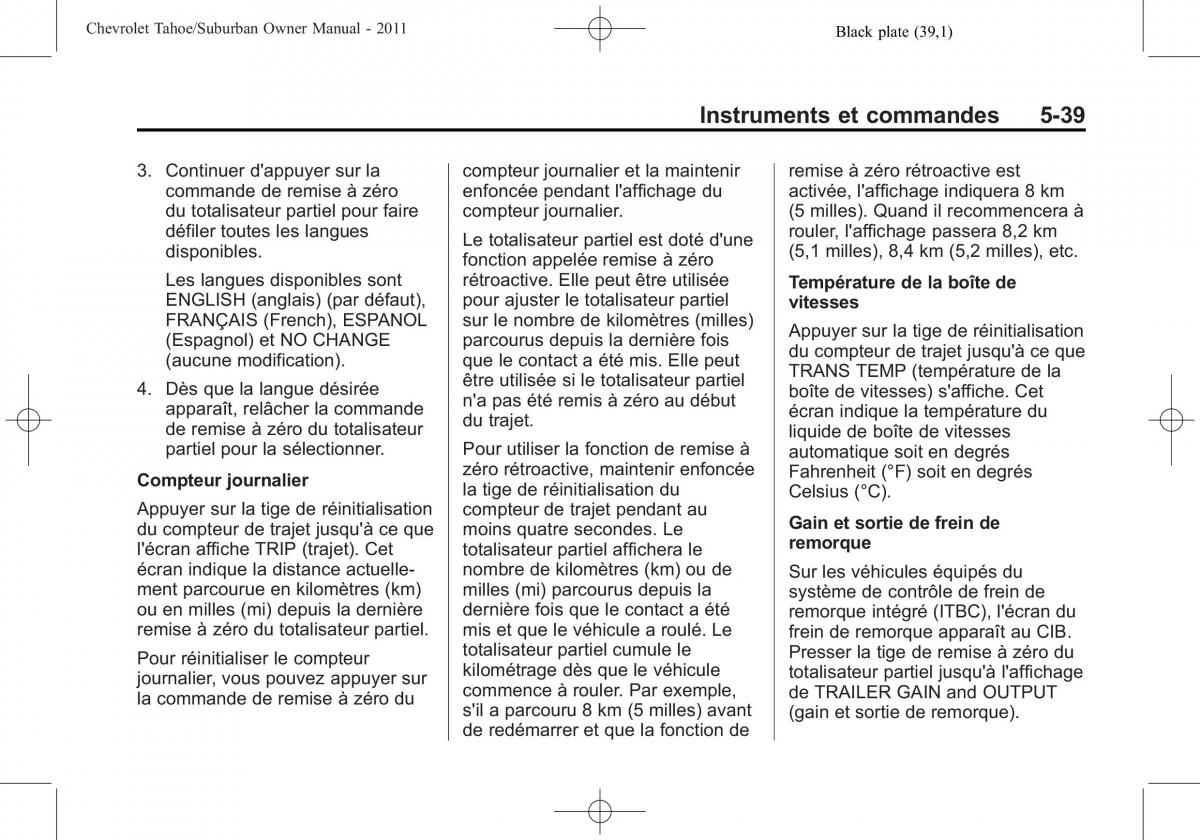 Chevrolet GMC Suburban X 10 manuel du proprietaire / page 193