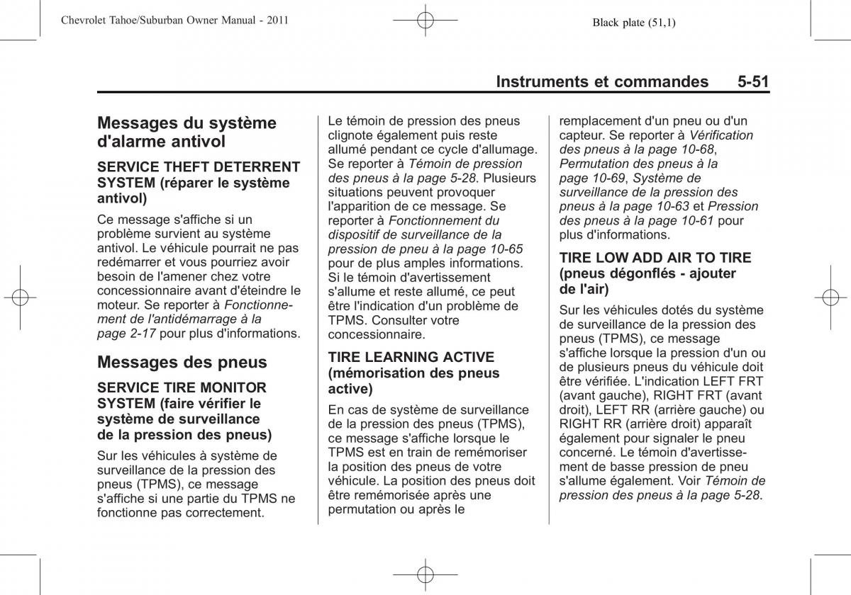 Chevrolet GMC Suburban X 10 manuel du proprietaire / page 205