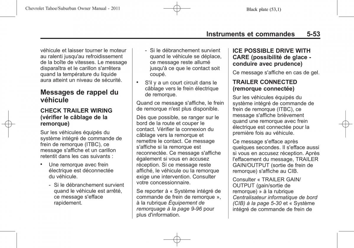 Chevrolet GMC Suburban X 10 manuel du proprietaire / page 207