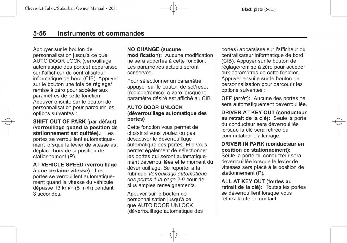 Chevrolet GMC Suburban X 10 manuel du proprietaire / page 210